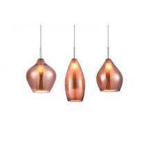 Suspension design AMBER MILANO 3 3xG9 - cuivre