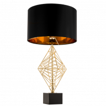 Lampe à poser CARACAS E27 noir, or