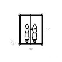 Applique industrielle NEW YORK II 2xE14 - or design