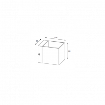 Applique TRANSFER WL 1xG9 blanc