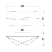 Applique FUJI LED 10W 3000K - noir