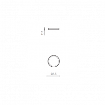 Plafonnier rond design MALTA R23 LED 18W 3000K - noir