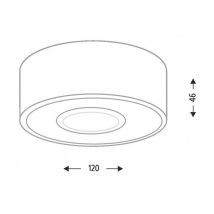 Spot de surface design LED ENA IL 1234 - noir
