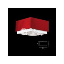 Plafonnier carré Design LASTRA P-4 E27 bordeaux