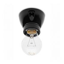 Plafonnier industriel porcelaine E27 - noir design