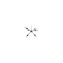 Luminaire Suspension Industriel loft RHYTHM 6xE27 - noir