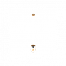 Suspension industrielle NETUNO E27 - or / pin teinté