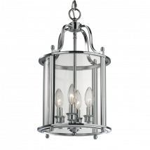 Suspension industrielle Design NEW YORK 4xE14 transparent, chrome