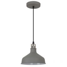 Luminaire Suspension Industriel HOOPER E27 - gris / nickel