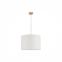 Suspension Abat Jour Design PUNTO diamètre 40cm E27 - bois / multicolore