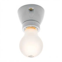 THPG Angle45 E27 Plafonnier industriel en porcelaine - blanc