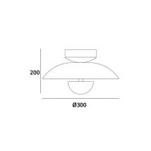 SYDNEY LED 7W blanc, Plafonnier Design doré