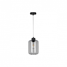 Lampe Suspendue design TARRO E27 - noir / fumé