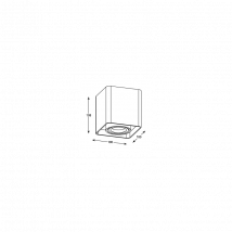 Spot en saillie QUADRY SL 1 1xGU10 blanc
