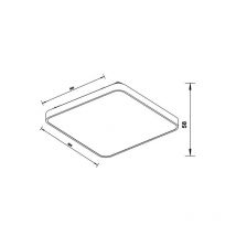 SIERRA LED 60W 4000K Plafonnier Design carré - or