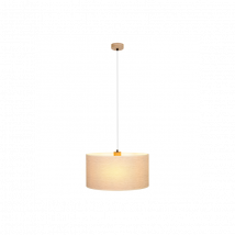 Suspension Abat Jour Design BOHO RO E27 - chêne huilé / beige