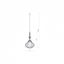 Suspension luminaire design ABI M - blanc