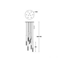 Luminaire Design suspendue ONE LED 9x5W 3000K - blanc