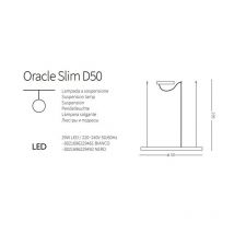 Lampe Design suspendue ORACLE SLIM D50 LED 30W 3000K - noir