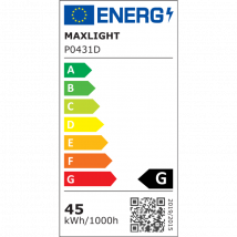 Luminaire Design suspendue OLIVIA LED 3 ellipse 45W blanc or et blanche style art-déco