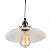 Luminaire Industriel Suspension ROTTERDAM E27 blanc
