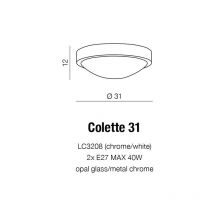 Plafonnier salle de bain COLETTE 31 2xE27 IP65
