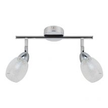 Plafonnier Luminaire RICO bande LED 2x6W - chrome