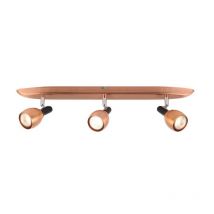 Plafonnier Luminaire CROSS bande 3xGU10 - cuivre