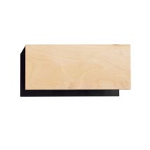 Applique Murale Design Carlo Métal et Contreplaqué une Lampe Rectangulaire Noire Style Scandinave