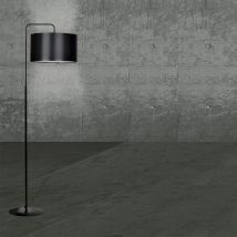 Lampe Sur Pied Design Trapo Métal une Lampe Cylindre Noire Style Classique
