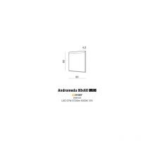 Miroir lumineux haut bas design rectangle salle de bain ANDROMEDA LED 37W 4000K IP44 étanche
