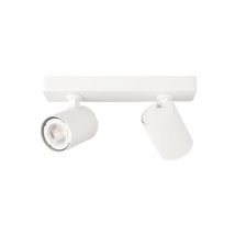 Applique et Plafonnier Design avec Spot LUMSI 2xGU10 - blanc