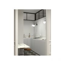 Applique industrielle murale articulée LOFT T162 2xG9 - noir / laiton / blanc design