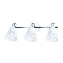 Plafonnier Bande lumineuse DISCOVERY 3xE14 - blanc / chrome