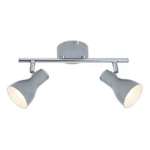 Plafonnier JULIE bande lumineuse 2xE14 - gris