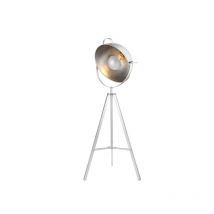 Lampe sur pied industriel TOMA E27 60W blanc / argent