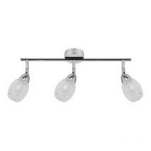 Plafonnier Luminaire RICO bande LED 3x6W - chrome