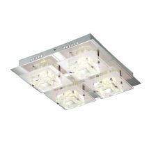 Plafonnier carré Design Bruna LED 4x4W 3000K chromé