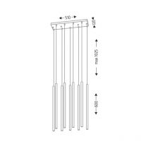 Suspension luminaire KOSAME 9xG9 - blanc