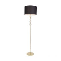 Lampadaire design REA II E27 or / noir