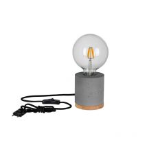 Lampe de table CESAR E27 - chêne huilé / gris