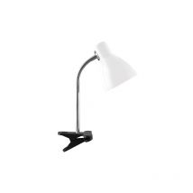 Lampe du bureau à pince KATI E27 CLIP BLANC