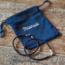 Bracelet en nylon et argent Miansai - M - Bleu - Miansai - Les Raffineurs