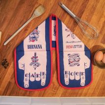 Double manique Rock'n Roll - Double gant de cuisine - Idée cadeau homme - Cadeau Crémaillère - Stuart Gardiner Design - Les Raffineurs