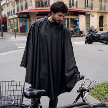 Cape de pluie vélo - Rains - S - Noir - Idée cadeau homme - Idée cadeau femme - Les Raffineurs
