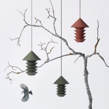 Mangeoire à oiseaux design - Terracotta - Pidät - Les Raffineurs