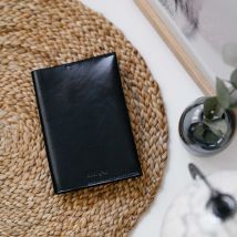 Porte passeport en cuir - Protège passeport - Noir - Fabriqué en France - Idée cadeau homme - Hikigaï - Les Raffineurs