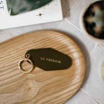 Porte-clé cuir végétal Famille - Fabriqué en France - Idée cadeau papa - Idée cadeau maman - Affaire De Famille - Cadeau Fête des Mères