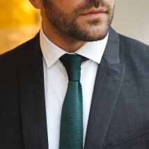 Cravate Homme en tricot - Vert - Idée cadeau homme - Épilogue - Les Raffineurs