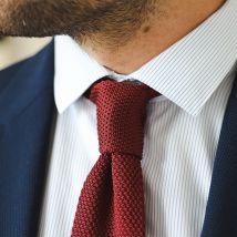 Cravate Homme en tricot - Bordeaux - Idée cadeau homme - Épilogue - Les Raffineurs